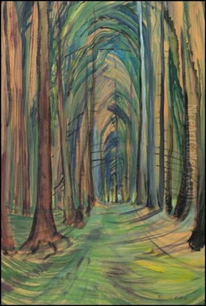 Cathedral Oil Painting by Emily Carr