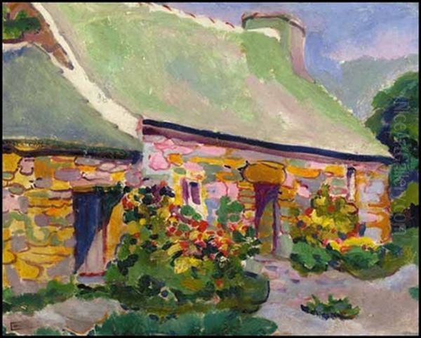 Brittany House Oil Painting by Emily Carr