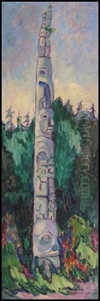 Chatle, Q.c.i. Oil Painting by Emily Carr