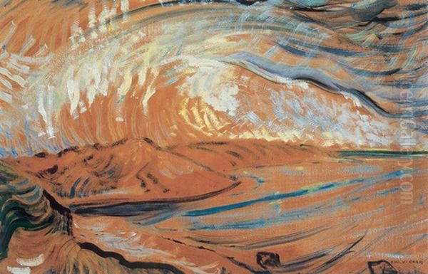 Swirling Sky, B.c. Coast Oil Painting by Emily Carr