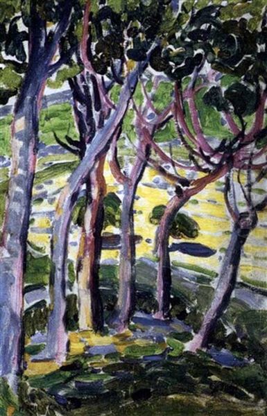 Trees Oil Painting by Emily Carr