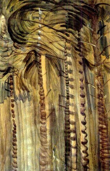 Forest Interior Oil Painting by Emily Carr