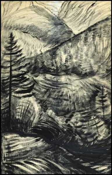 Grey Forest Oil Painting by Emily Carr