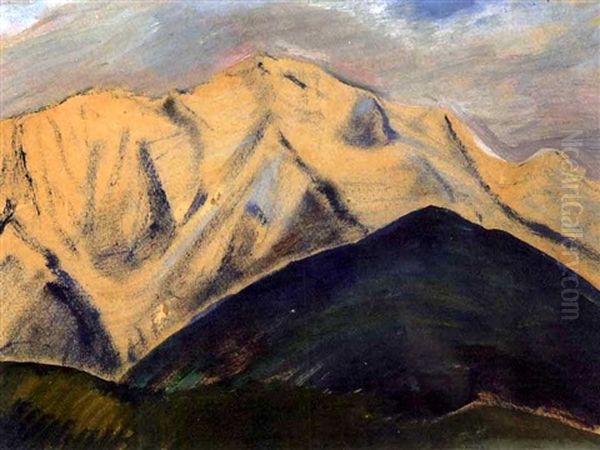 Snowy Mountain Range Oil Painting by Emily Carr