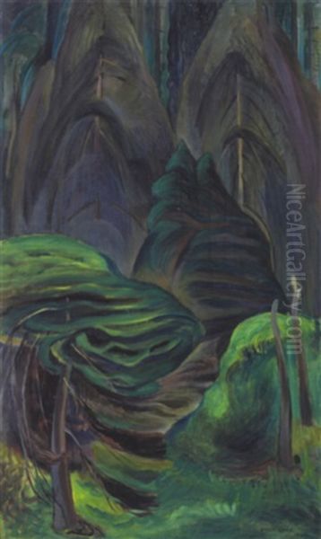 Quiet Oil Painting by Emily Carr