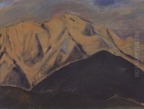 Snowy Mountain Range Oil Painting by Emily Carr