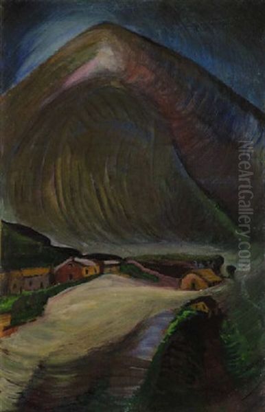 Mountain Oil Painting by Emily Carr