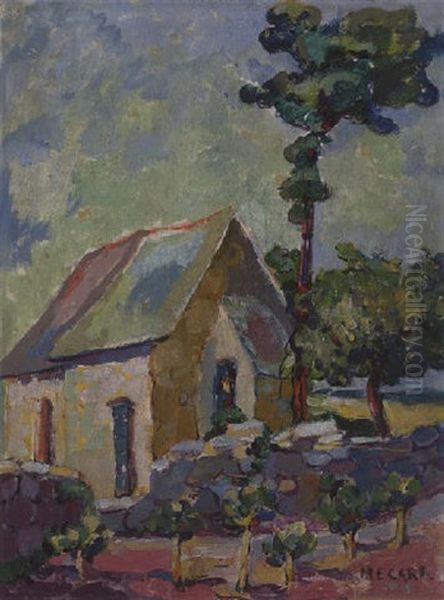 Brittany Cottage Oil Painting by Emily Carr