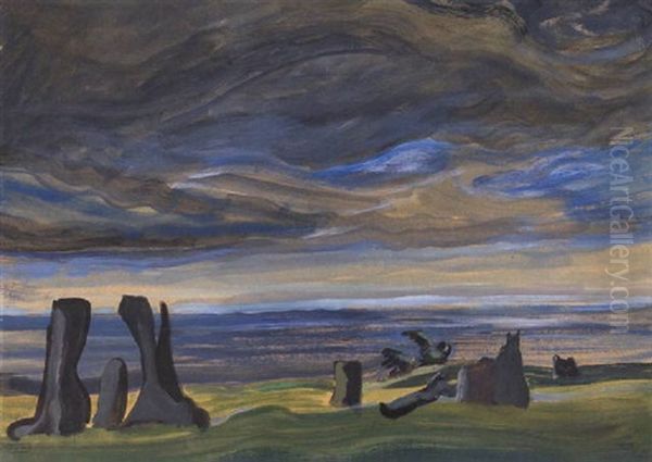 Westcoast Sea And Sky Oil Painting by Emily Carr