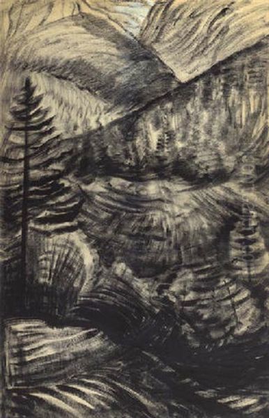 Grey Forest Oil Painting by Emily Carr