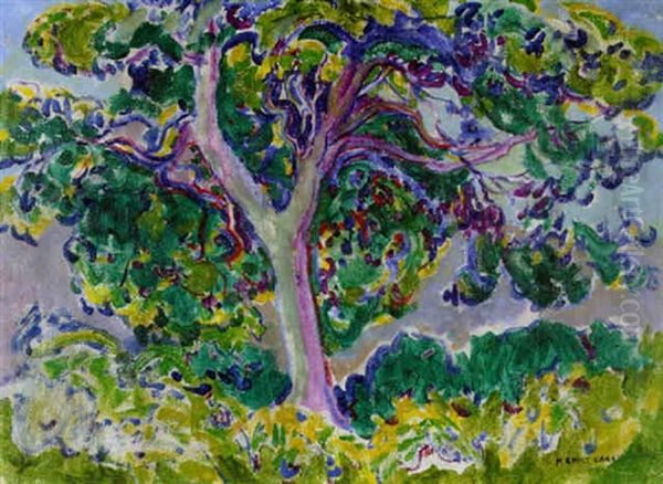 Green Tree Oil Painting by Emily Carr