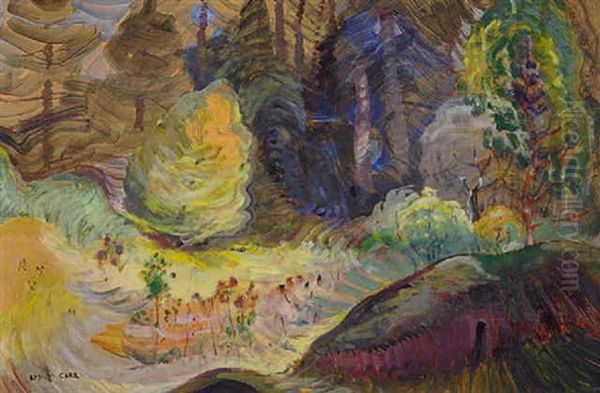 Autumn Woods Oil Painting by Emily Carr