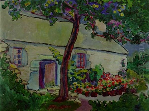 A Cottage In Brittany Oil Painting by Emily Carr