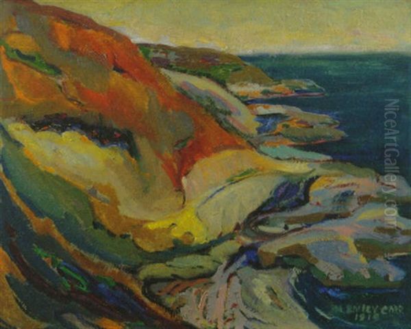 Along The Cliff, Beacon Hill, In The Distance Horseshoe Bay Oil Painting by Emily Carr