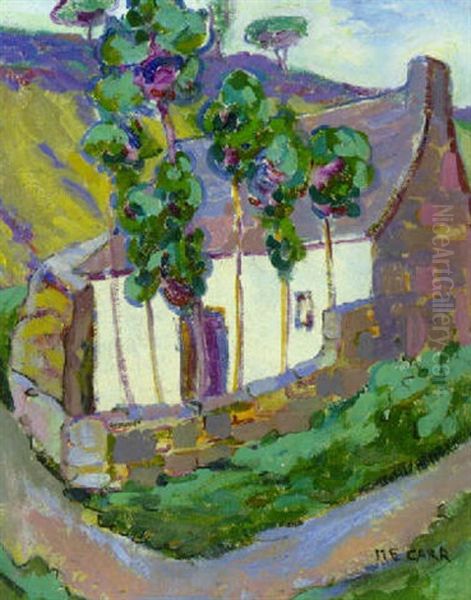 Brittany Cottage Oil Painting by Emily Carr