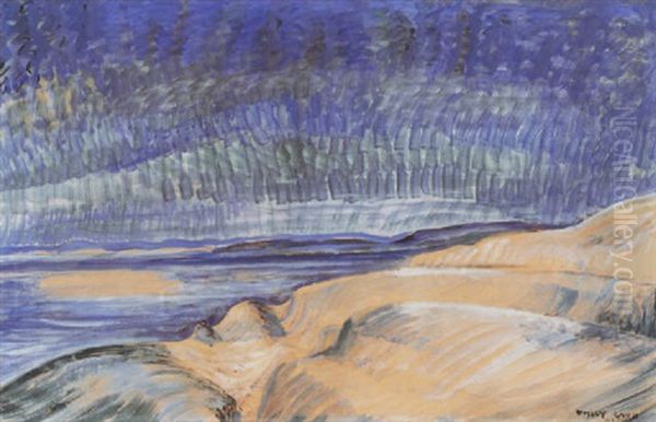 Beach And Sky Oil Painting by Emily Carr