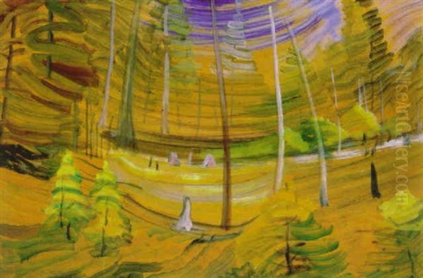 Spring In The Woods Oil Painting by Emily Carr