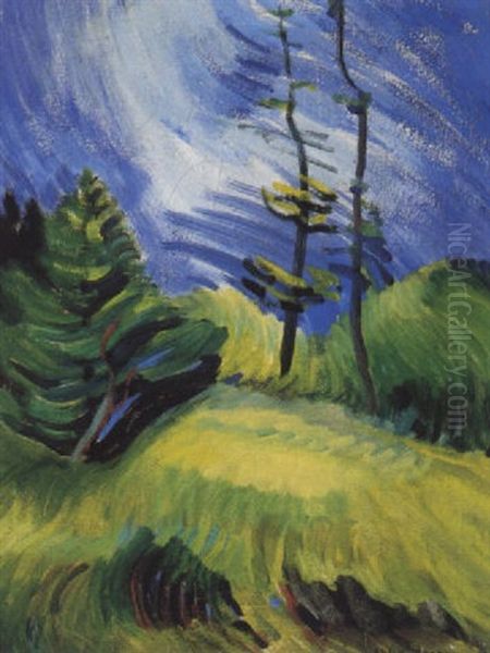 Gaiety Oil Painting by Emily Carr