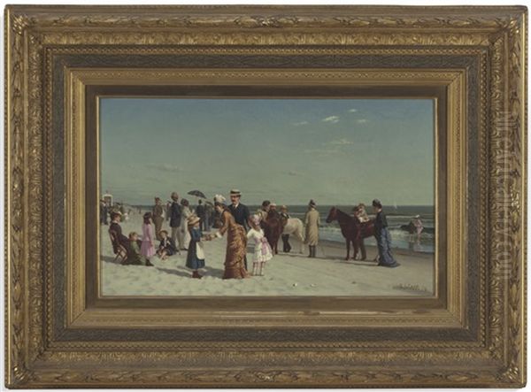 At The Seaside Oil Painting by Samuel S. Carr