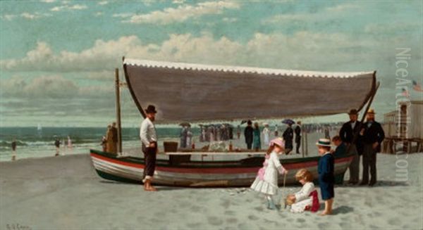 The Oyster Seller, Coney Island by Samuel S. Carr