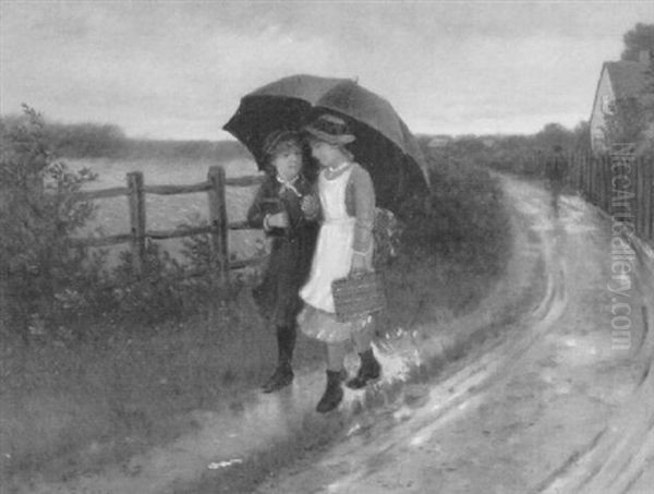 Showery Day Oil Painting by Samuel S. Carr