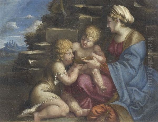 Madonna Della Tazza Oil Painting by Agostino Carracci