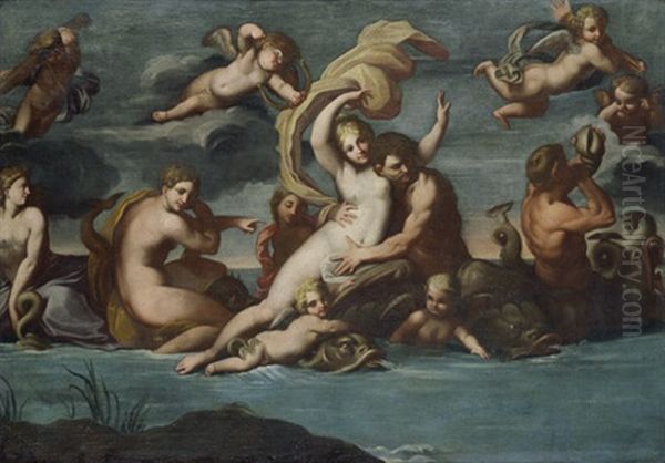 Glaucus Und Scylla Oil Painting by Agostino Carracci