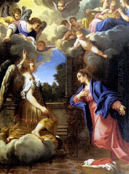 L'annonciation Oil Painting by Agostino Carracci