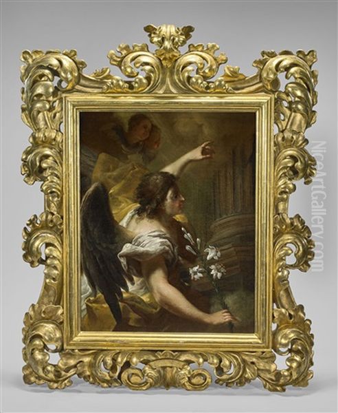 Archangel Gabriel Oil Painting by Annibale Carracci