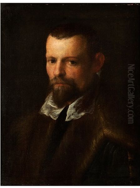 Portrait Eines Herrn Oil Painting by Annibale Carracci