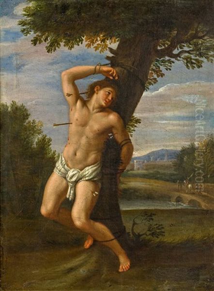 Hl. Sebastian Oil Painting by Annibale Carracci