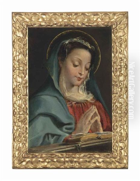 The Virgin At Prayer Oil Painting by Annibale Carracci