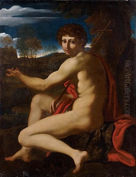 Saint Jean-baptiste Dans Un Paysage Oil Painting by Annibale Carracci