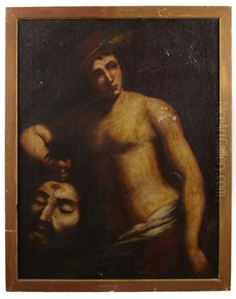 David And Goliath Oil Painting by Annibale Carracci