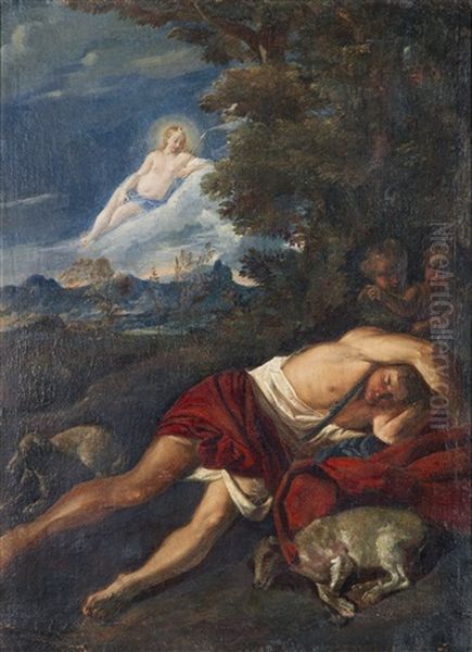 Den Sovande Endymion Oil Painting by Annibale Carracci