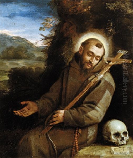 Der Heilige Franziskus; San Francesco Oil Painting by Annibale Carracci