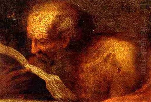 Saint Jerome (+ Saint John The Baptist; Pair) Oil Painting by Annibale Carracci