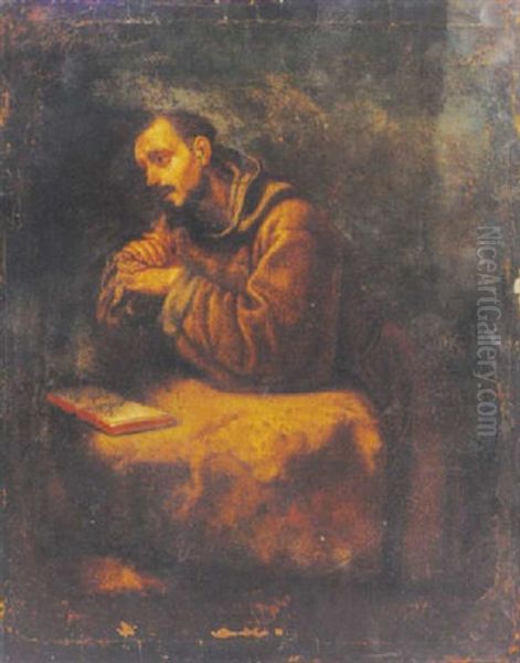 A Hermit Saint Oil Painting by Annibale Carracci