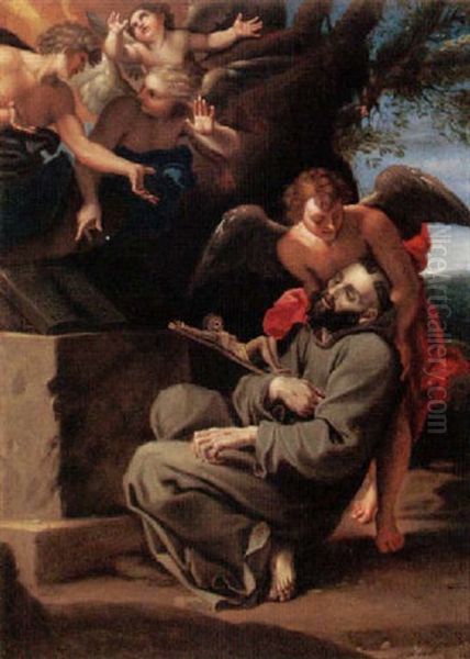 The Ecstacy Of Saint Francis Oil Painting by Annibale Carracci