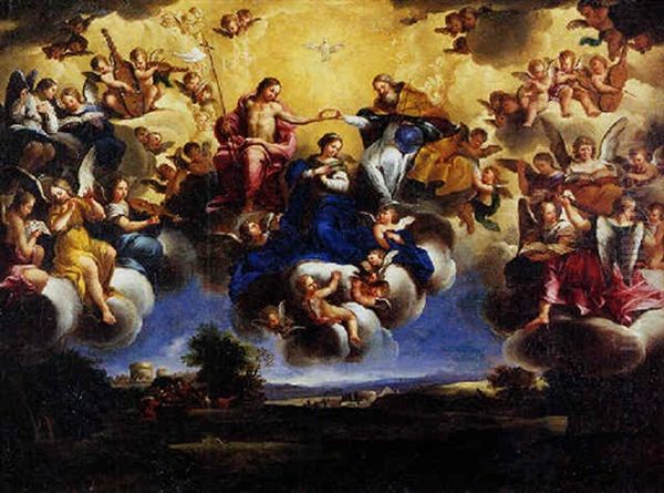 Le Couronnement De La Vierge Oil Painting by Annibale Carracci