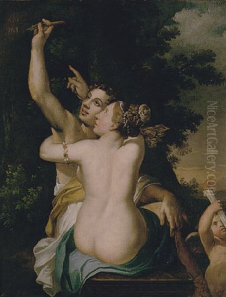 Angelica And Medoro by Annibale Carracci