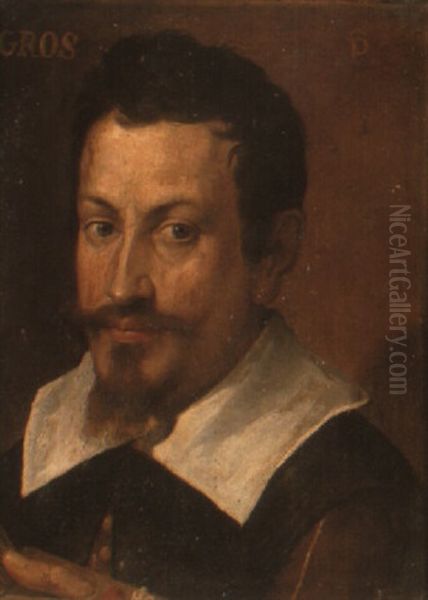 Portrait Of An Artist Oil Painting by Annibale Carracci