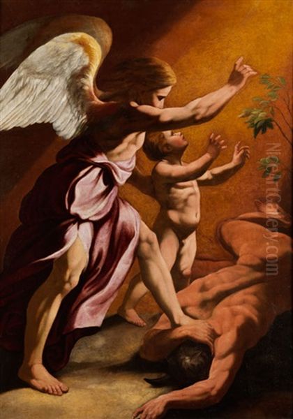 Der Schutzengel Raffael Oil Painting by Antonio Carracci