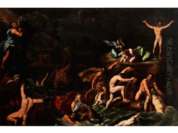 Die Sintflut Oil Painting by Antonio Carracci