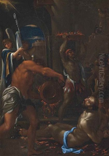 The Martyrdom Of A Bishop Saint Oil Painting by Ludovico Carracci