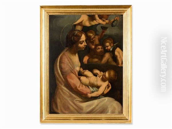 Madonna And Child Oil Painting by Ludovico Carracci