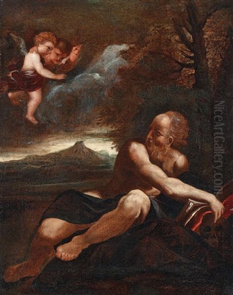 The Vision Of Saint Jerome Oil Painting by Ludovico Carracci