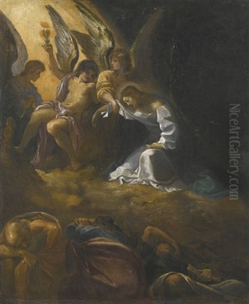 Agony In The Garden Oil Painting by Ludovico Carracci