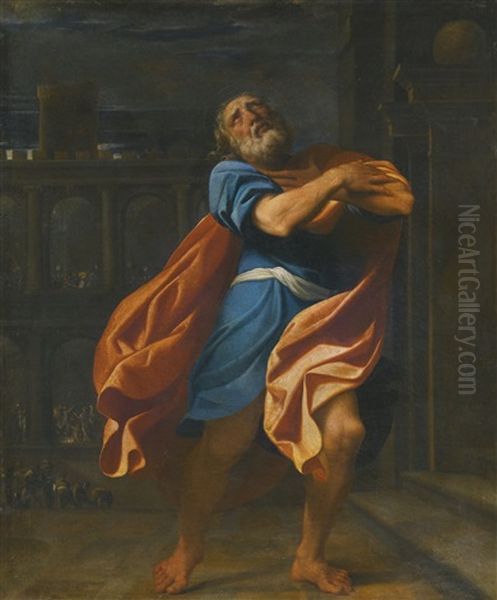 Saint Peter In Penitence Oil Painting by Ludovico Carracci