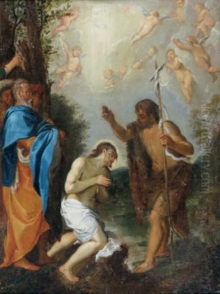 Le Bapteme Du Christ Oil Painting by Ludovico Carracci